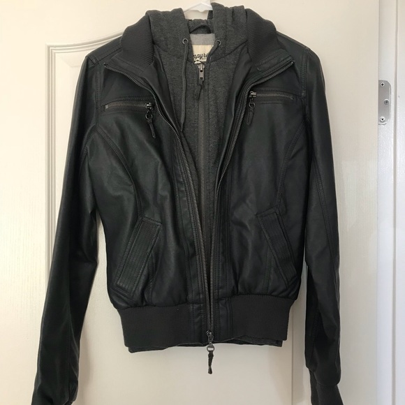 Empyre Jackets & Coats Gray Faux Leather Jacket Xs Poshmark